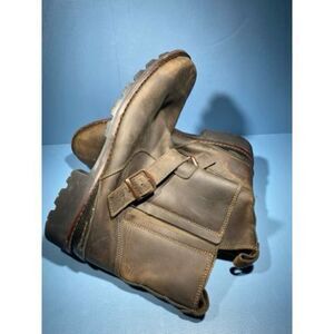 Clarks Chilton Ankle Boots Mens Sz 13 M Brown Leather Side Zip 82173 Buckle